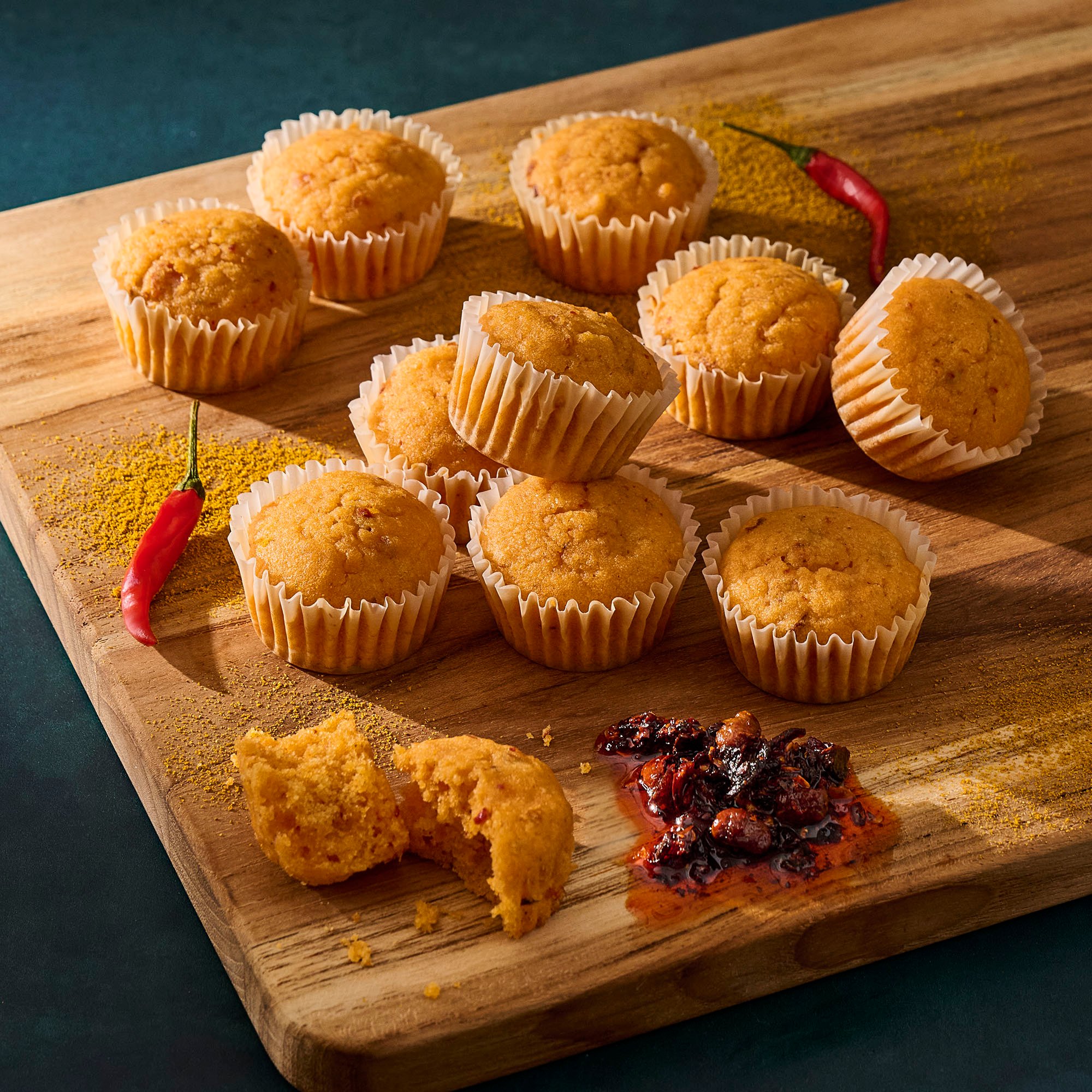 Flavor_Forecast_Demos_curry_cornbread_with_chili_crisp_square_2026